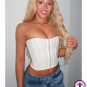 White Bandage Hook and Eye Corset